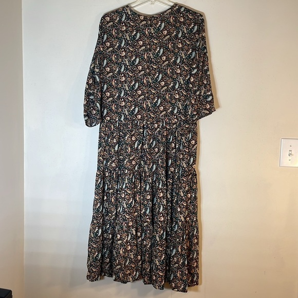 NWT. Zara Medium Paisley Print Maxi Dress Multicolor. - Picture 12 of 14